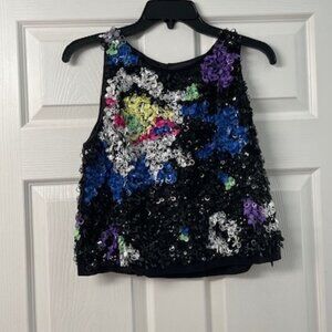 Milly Sequin Multi Color Tank Size 2